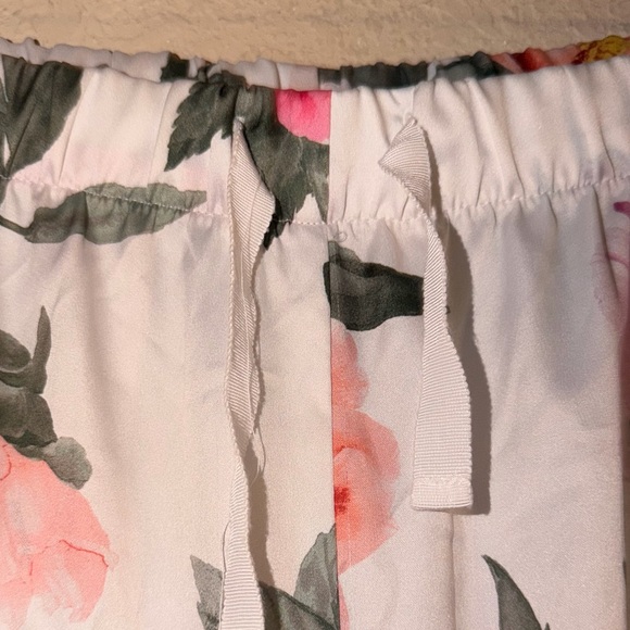 Victoria's Secret Floral Satin Pajama Pants - Pink and Green - Picture 4 of 8